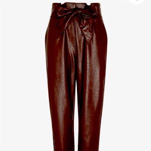 Commando faux leather leather paper bag waist